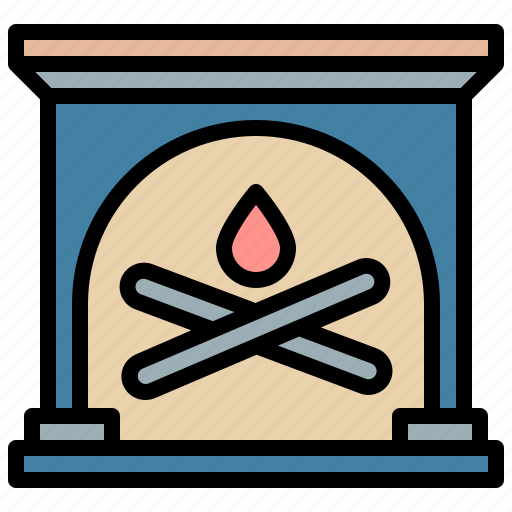 Fireplace, chimney, interior, winter icon - Download on Iconfinder