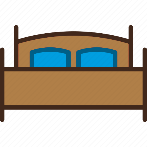 Bed, bedroom, double, furniture, sleeping icon - Download on Iconfinder
