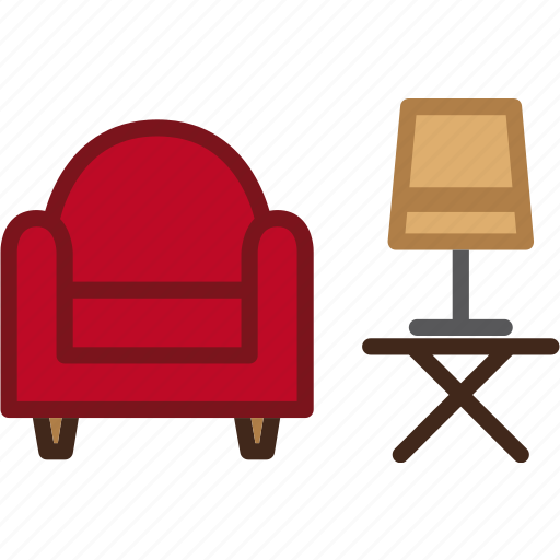 Armchair, couch, furniture, interior, lamp, light, sofa icon - Download on Iconfinder