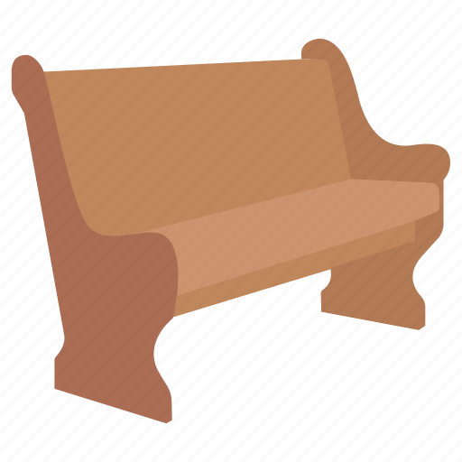 Bench, church, furniture, park, pew, seat icon - Download on Iconfinder