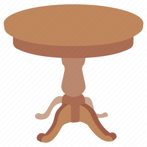 Antique, cocktail, coffee, furniture, round, stool, table icon - Download on Iconfinder
