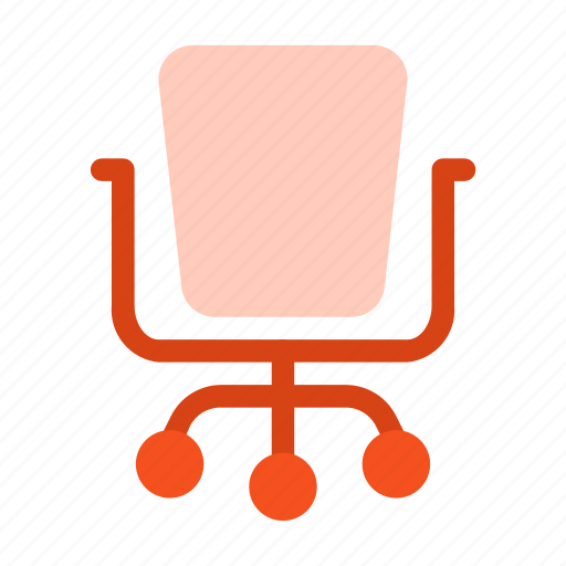 Chair, furniture, home, office, wheels, with, work icon - Download on Iconfinder