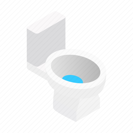 Bathroom, bowl, isometric, restroom, sanitary, seat, toilet icon - Download on Iconfinder