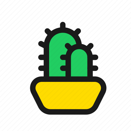 Cactus, pot, plant, indoor, planter, table, succulent icon - Download on Iconfinder
