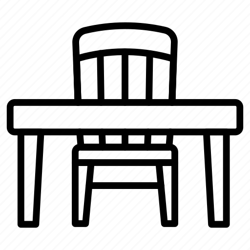 Table, chair, furniture, and, household icon - Download on Iconfinder