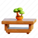 table, with, bonsai, japan, plant, interior, japanese 