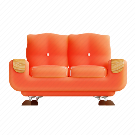 Sofa, armchair, households, home, seat, chair, furniture 3D illustration - Download on Iconfinder