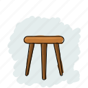 stool, chair, couch, furniture, interior, pendraw