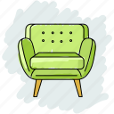 armchair, furniture, interior, pendraw