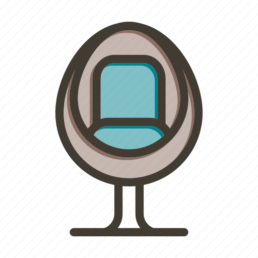 Egg chair, office chair, seat, chair, furniture icon - Download on Iconfinder