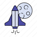 launch, moon, planet, rocket, space, spacecraft, spaceship
