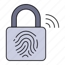 fingerprint, key, lock, protection, safety, security, wireless