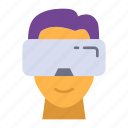 box, digital, gaming, glasses, goggles, man, vr