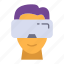 box, digital, gaming, glasses, goggles, man, vr 