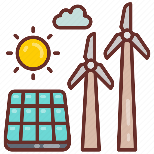 Smart, grid, technology, solar, system, wind, mill icon - Download on Iconfinder