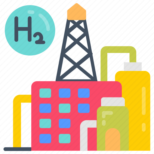Hydrogen, gas, fuel, technology, bonding, house, energy icon - Download on Iconfinder