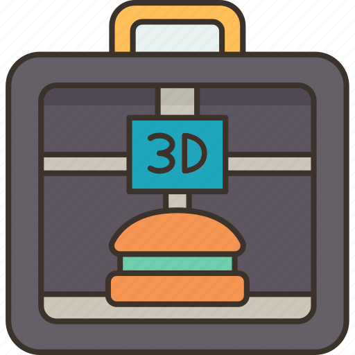 3d, printed, food, printing, edible, fabrication icon - Download on Iconfinder