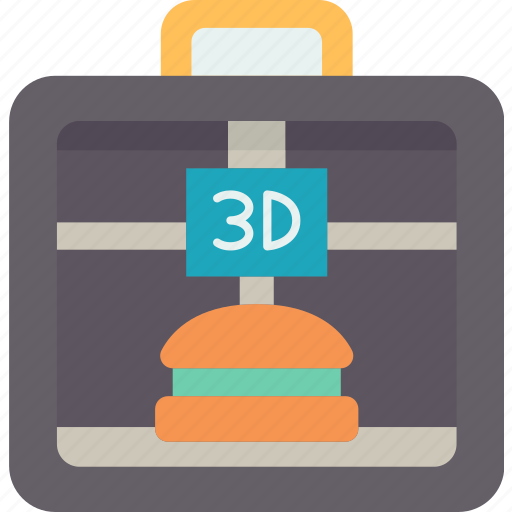 3d, printed, food, printing, edible, fabrication icon - Download on Iconfinder