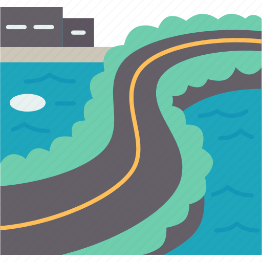 Roads, over, rivers, bridges, overpasses, elevated, highways icon - Download on Iconfinder