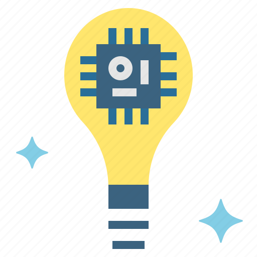 Brain, creative, idea, light, microchip icon - Download on Iconfinder