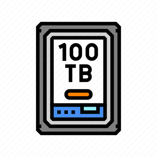 Terabyte, hard, drive, future, technology, color icon - Download on Iconfinder