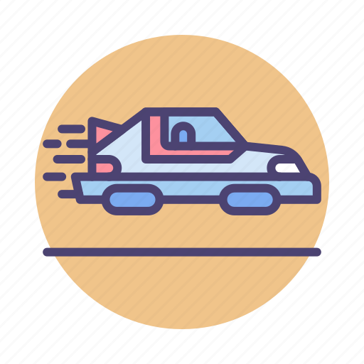 Hovercar, back to the future, flying car, hover car icon - Download on Iconfinder