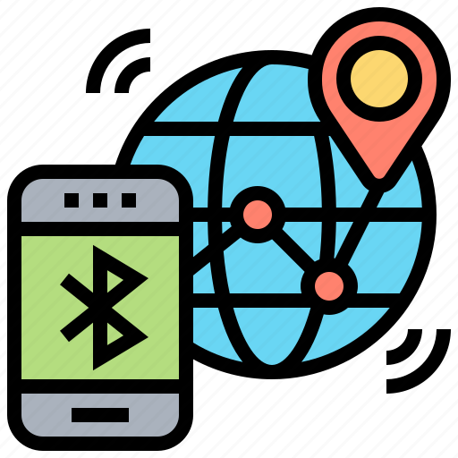 Bluetooth, connection, location, networking, tracking icon - Download on Iconfinder