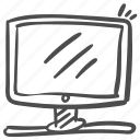 monitor, computer, screen, tv, tu, television, technology