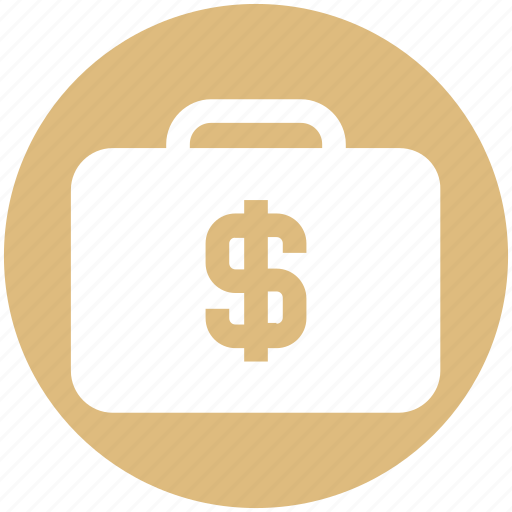 Briefcase, case with dollar sign, dollar bag, dollar case, money bag icon - Download on Iconfinder