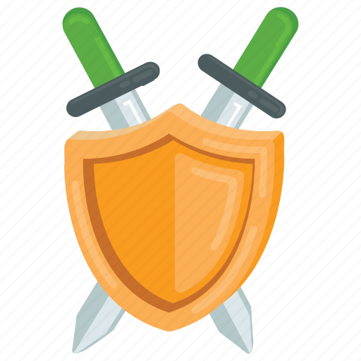 Armour shield, fighting game, shield, sword cross icon - Download on Iconfinder