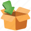 box pack, cardboard box, cardboard box with arrow, opened box, parcel cardboard 