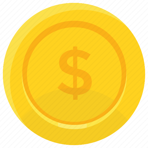 Coin, dollar coin, gold coin, money symbol, single coin icon - Download on Iconfinder