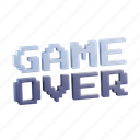 game, over, lose, video, defeat, 3d icon