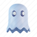 ghost, character, game, classic, retro, halloween