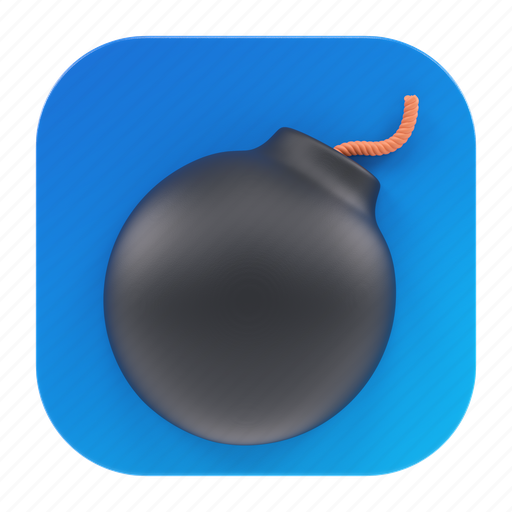 Bomb, app, web, mobile, interaction, essential, phone 3D illustration - Download on Iconfinder