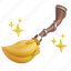 broom, game, game assets, equipment, medieval, sparkling, halloween, witch, wizard 