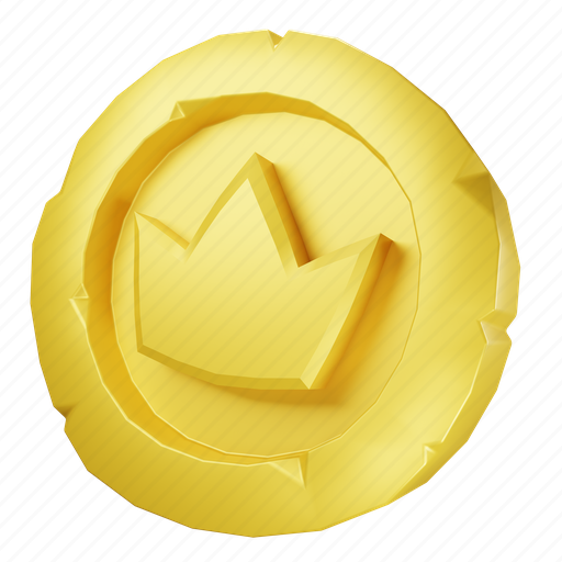 Coin, gold, treasure, earnings, cash, profit, game 3D illustration - Download on Iconfinder