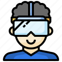 vr, glasses, augmented, reality, virtual, man, gaming
