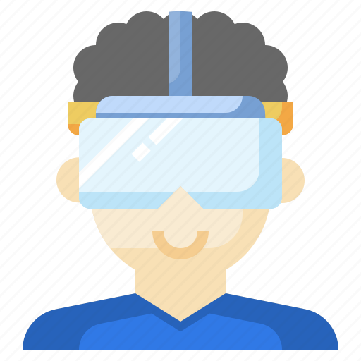 Vr, glasses, augmented, reality, virtual, man, gaming icon - Download on Iconfinder