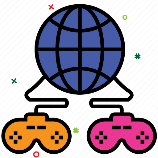 Computer game, globally connected, indoor game, internet games, online games, video game icon - Download on Iconfinder