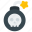 bomb, skull, explosion, weapon, game, gaming, item 