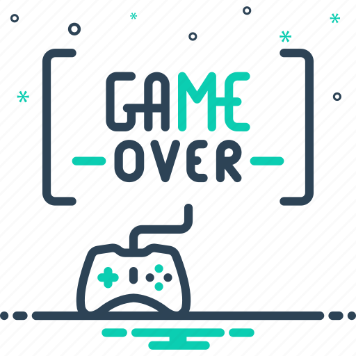 Game over, failure, finish, video game, console, gamepad, controller icon - Download on Iconfinder