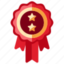 badge, ribbon, level, prize, medal, reward, trophy 
