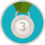 medal, third, bronze, trophy, prize, award, gamification, reward, badge, achievement 