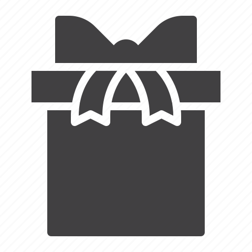 Gift, box, wrapped, closed, decorated, ribbon, bow icon - Download on Iconfinder