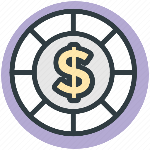 Casino chip, casino game, dollar, gambling, poker, poker chip icon - Download on Iconfinder