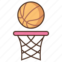 sports, basketball, net, ball