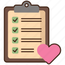 wishlist, clipboard, checklist, list