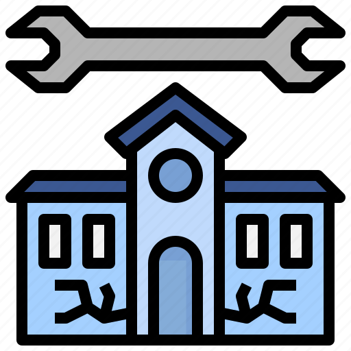 Architecture, buildings, city, college, education, high, school icon - Download on Iconfinder