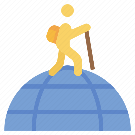 Earth, people, planet, travel, trekking, worldwide icon - Download on Iconfinder
